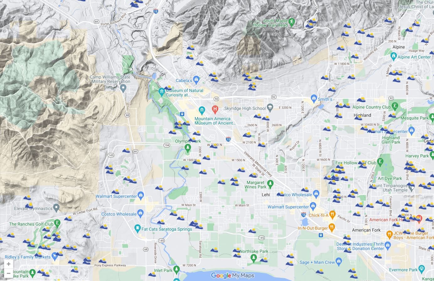 Lehi, Utah Map