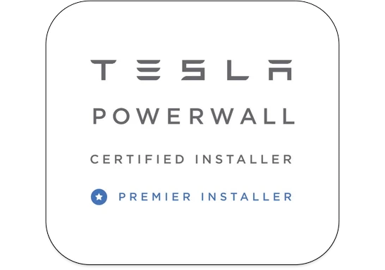 Tesla Powerwall Certified Installer and Premier Installer badge